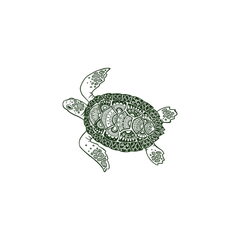 Décalcomanie murale autocollant en écaille tortue, Vert