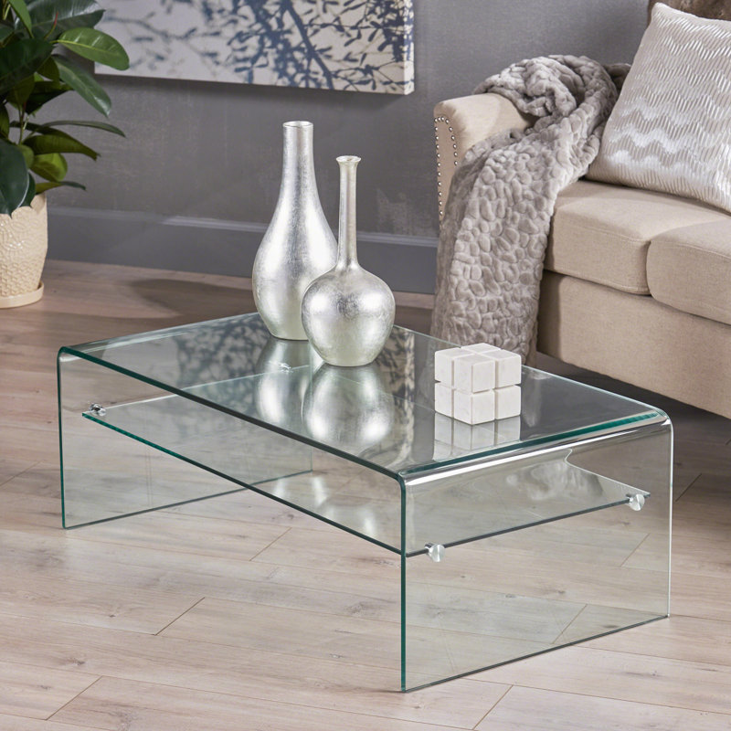 Table basse avec rangement de style traîneau