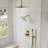 Thermostatic Dual Showerheads System, 12" High-Pressure Rainfall Shower Faucet with Handheld Shower-79242912