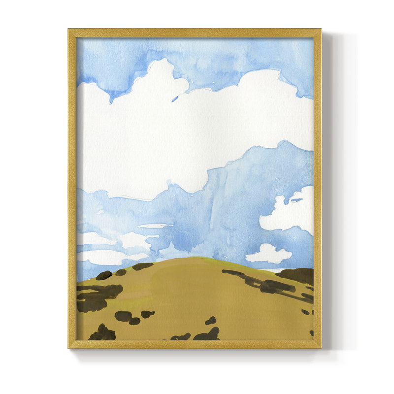 Summer Knoll I, reproduction encadrée - bois massif, Or, H 14 po x l 11 po