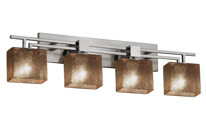 Casson 4 - Light Dimmable Vanity Light, Brushed Nickel, Opal