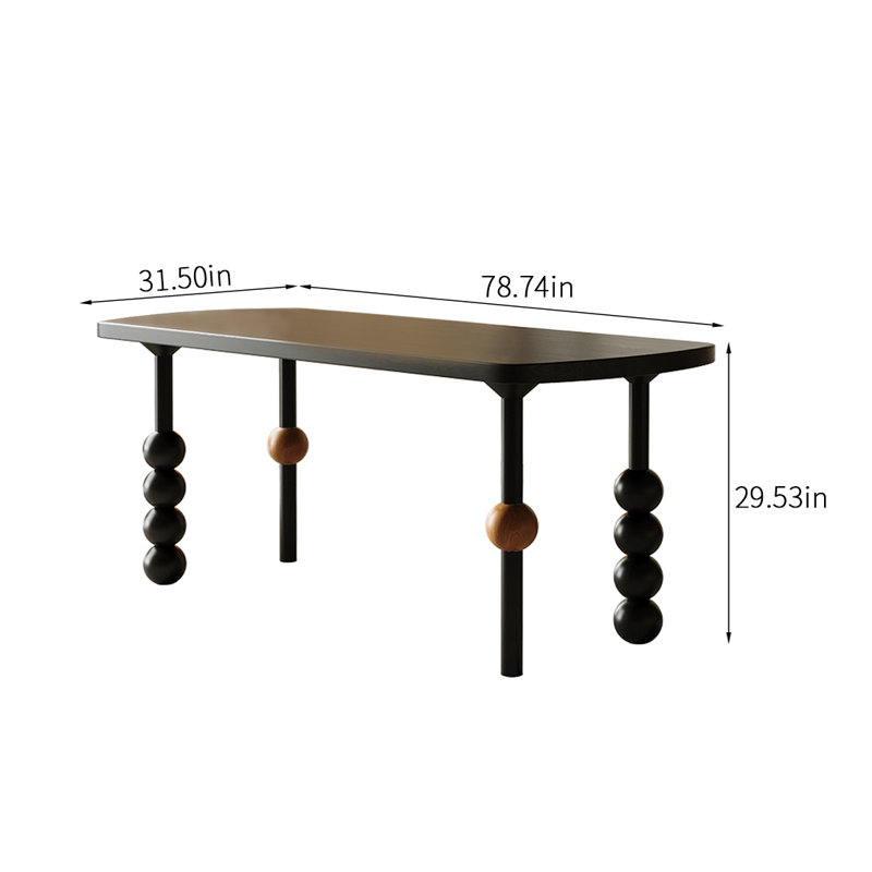 Table de salle à manger Mekal, L 31,5 po x L 78,74 po