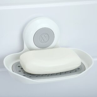 Soap Dishes Holder Wall Mounted Draining Shelf Bathroom Tray Shower Plate  Accs