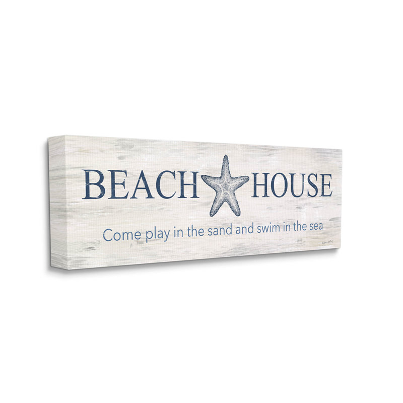 «Beach House Come Play Nautical Expression» par Annie Lapoint, L 30 po x H 13 po