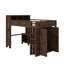 Grand lit mezzanine avec garde-robe et bureau, tête de lit avec rangement et port USB-1301340554