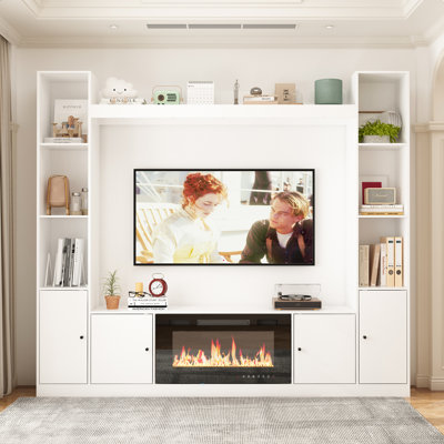 Media Center With Electric Fireplace Heater
