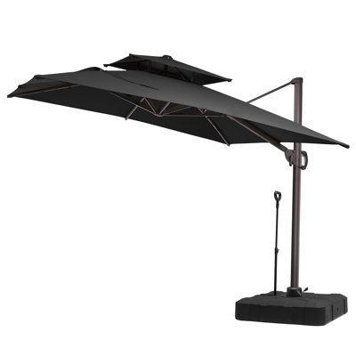 128' X 104' Mobile Double Top Cantilever Umbrella with Weighted Base 