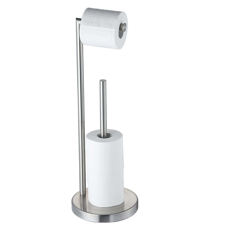 Porte-papier hygiénique sur pied, Argent