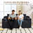 Compression Sofas with Storage, 67 Inch Foam Modern Couch for Small Home