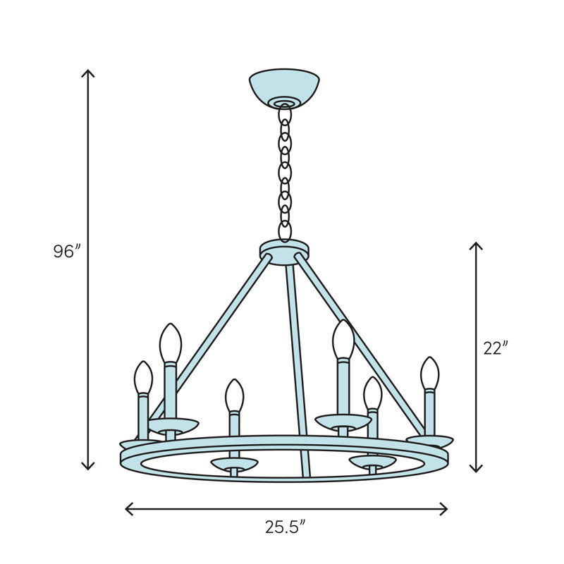 Brayden Studio Conard Polished Nickel Led Chandelier, Bronze