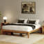 Base de lit à carreaux japonais Carruthers, base de lit plateforme en bois massif de qualité supérieure avec support en lattes de bois, aucun sommier nécessaire, assemblage facile, style minimaliste et moderne-122289694-114246966