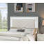 Tête de lit et pied de lit tapissier contemporain grand format avec lumières DEL intégrées pour une chambre à coucher élégante