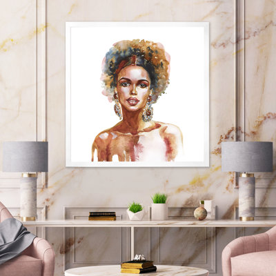 Portrait de femme afro-américaine V - peinture sur toile