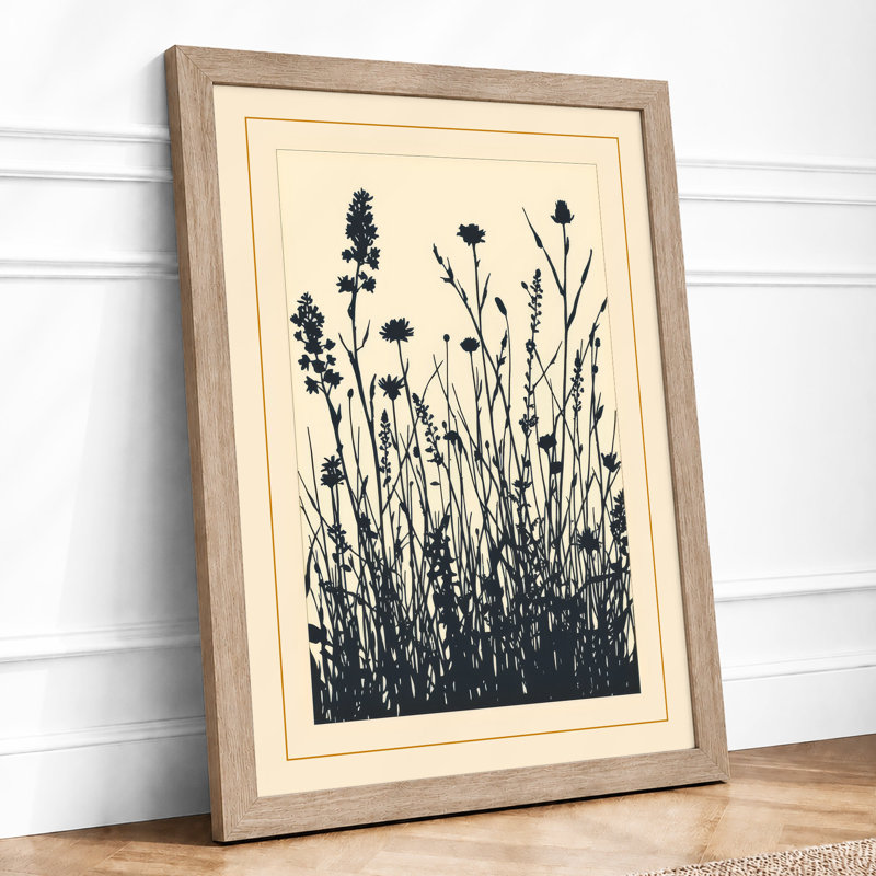 Wildflower Silhouettes Botanical - Print, Oak, A3 - 42.0 x 29.7 cm