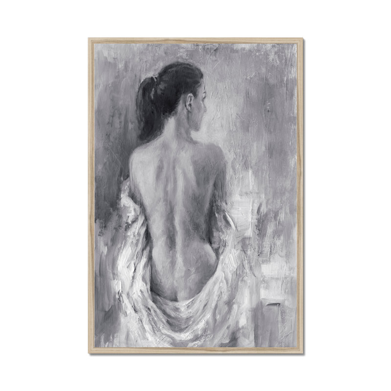 Draped Figure I by Ethan Harper - Painting, 95cm H x 65cm W, Natural Wood Framed Paper Print