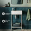 Meuble-lavabo autoportant Pierre de 19 po avec tablette ouverte et cadre en métal chromé-93021124