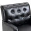 Fauteuil en similicuir noir capitonné Annalese-71856055