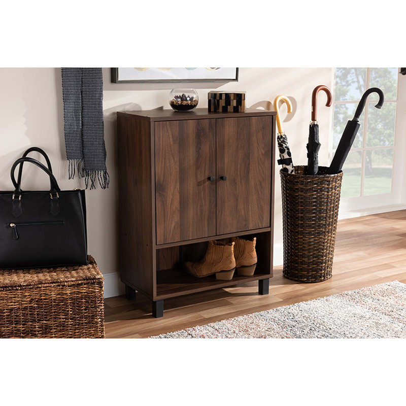 Rangement à chaussures pour 8 paires Brighton, Tablette inférieure, noyer