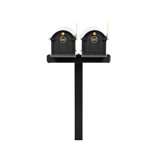 Balmoral Duo Mount Mailbox /w/ Personalized Door Medallion (2 Mailboxes,  Duo Mount Post, 2 Door Medallions)