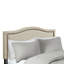 Tête de lit - Grand lit, tissu, garniture cloutée en cuivre, bordure grand rembourrée moderne à hauteur réglable, contreplaqué, support-981595321