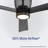 Helix 52-Inch Hugger Ceiling Fan, Matte Black with Matte Black Blades & Mesh Decorative Top Cover, Up & Down Lighting, 6CCT Selectable LED, Whisper-Silence DC Motor, Remote Control (3-Blade)