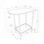 Table bistro demi-lune à hauteur de bar - stratifié blanc et métal, 36 po x 24 po x 41 po