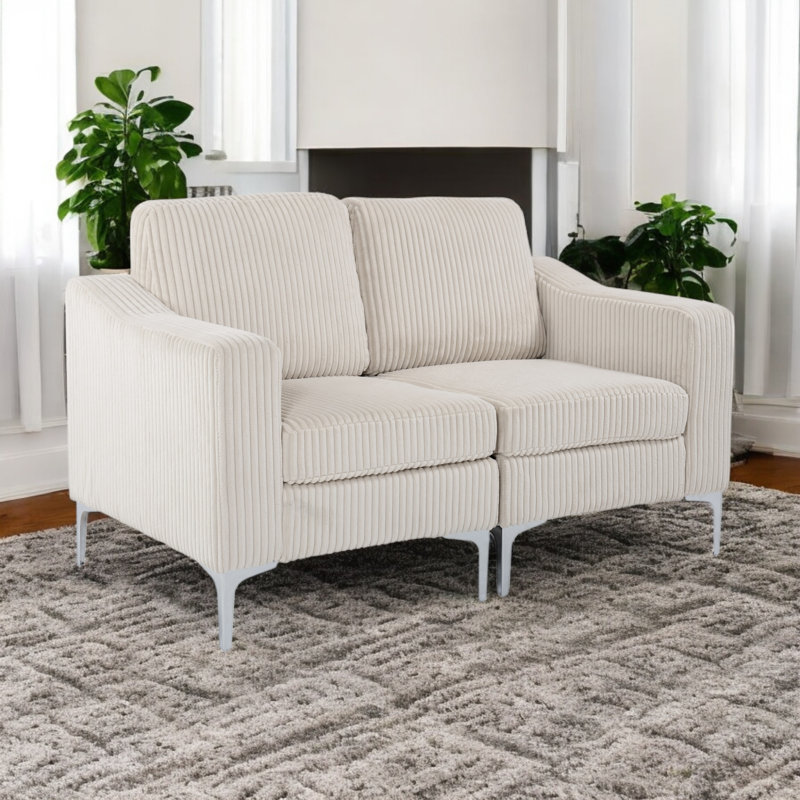 Causeuse modulaire l 57,85 po, Beige