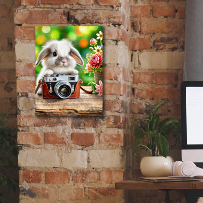 Sitz 'Smile For Bunny' by Rey Klimt Canvas Wall Art