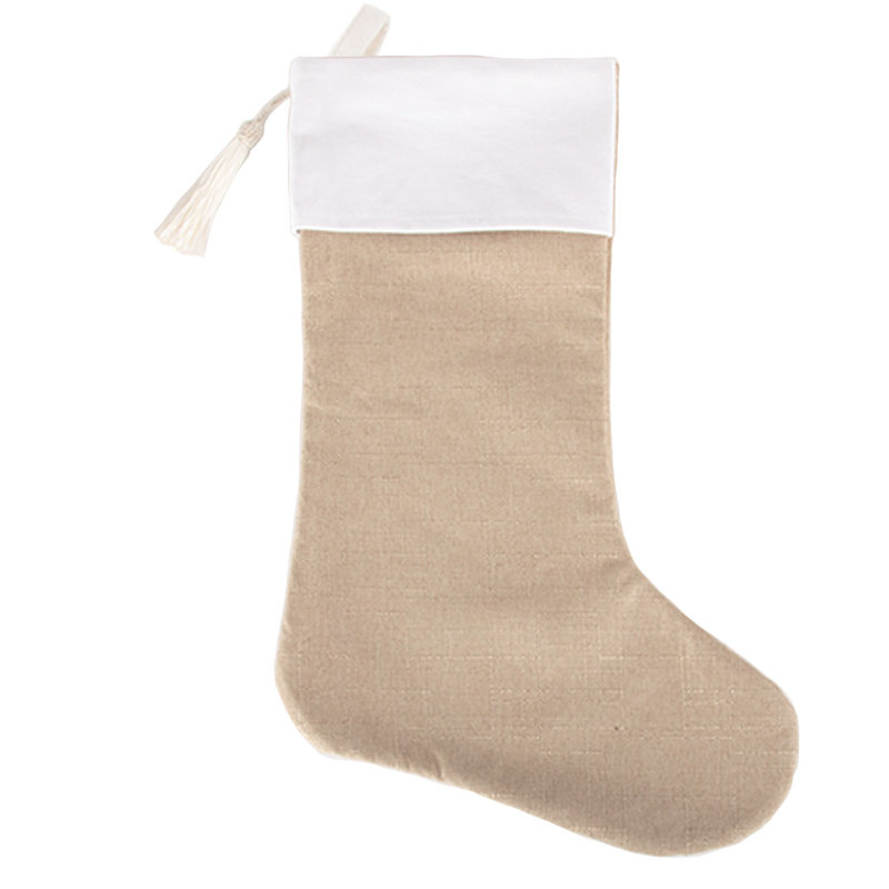 Chaussette de Noël avec pampille, Sable