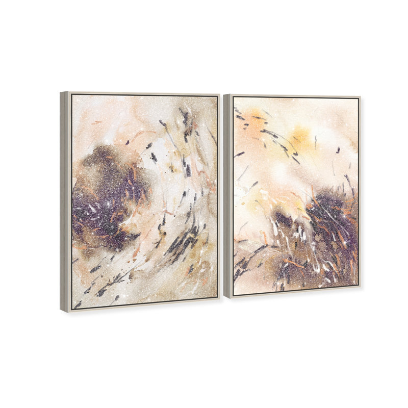 Floating Autumn Set Set by Oliver Gal, 32"H x 22"W, Silver Floater Frame