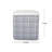 Fully Assembled Faux Leather and Textured Basketweave Square Ottoman-946764997