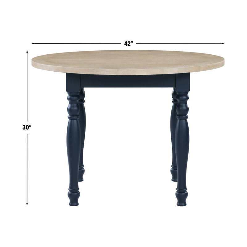 Table de salle à manger Darcy, Sable clair / bleu minuit