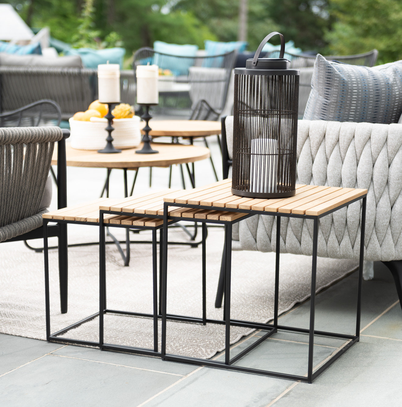 Sasha 17.8'' Teak Outdoor Side Table