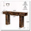 Console de 63 pouces de long avec canapé rectangulaire en bois derrière le canapé-121087127