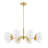 Lavontae 8 - Light Iron Dimmable Sputnik Modern Linear Chandelier