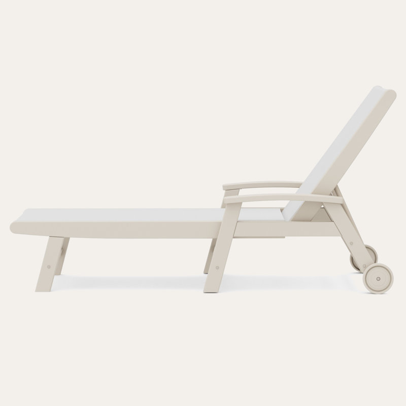 Chaise longue POLYWOOD Coastal, Blanc, Sable