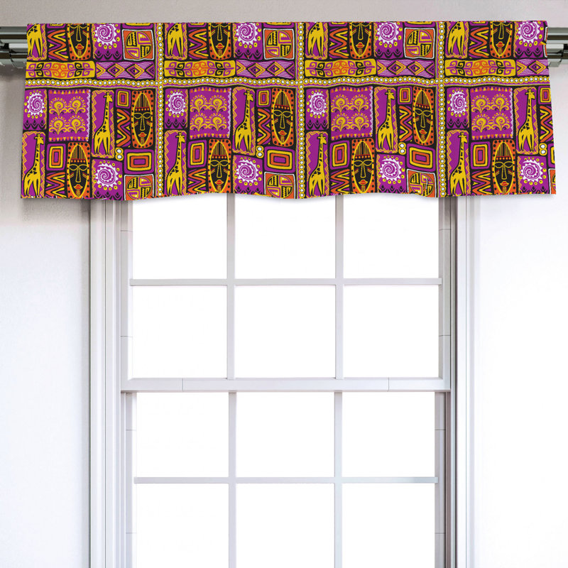 Sateen Patchwork Ruffled Window Valance