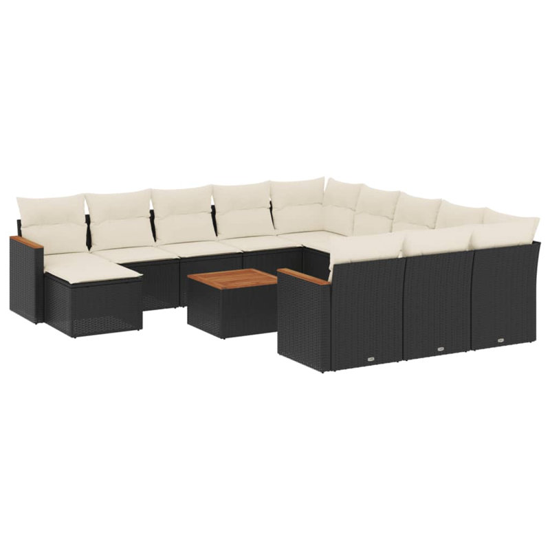 Grand canapé modulaire en rotin PE Vidaxl
