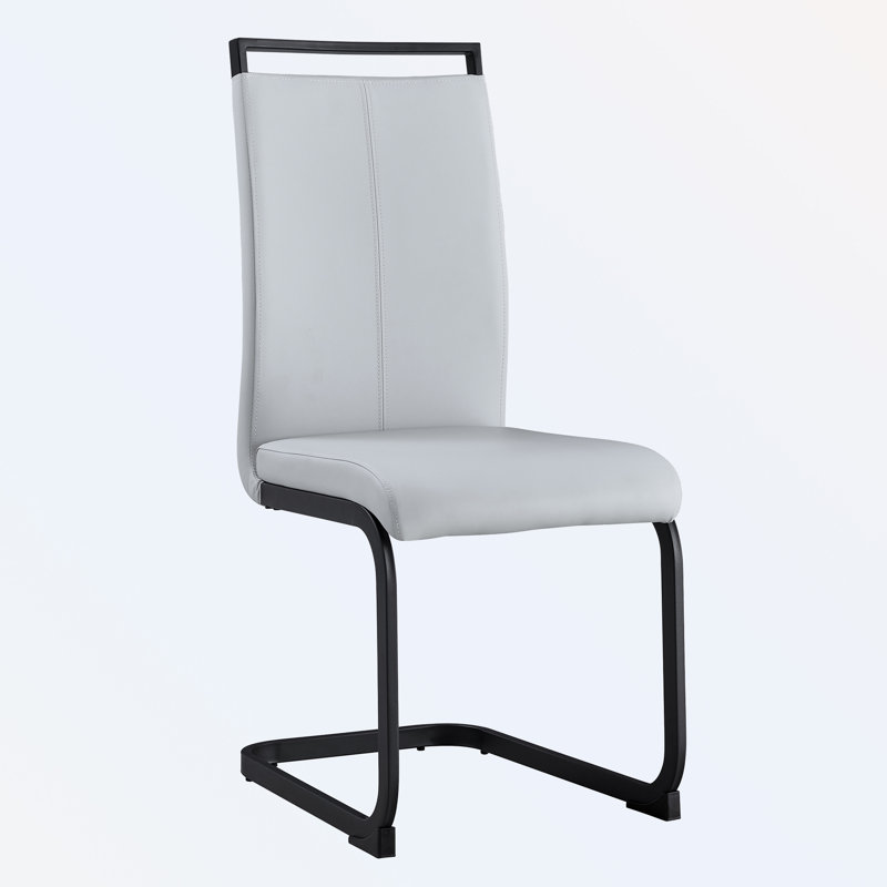 Mangano Dining Chair, Light Gray, Black