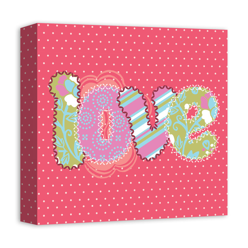 Patterned Love Print On Canvas; 0FDB856904544AFD84F60A8553C9EC5A Square, 12" H x 12" W x 1.25" D