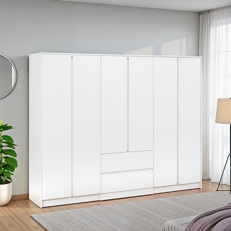  Braunstein 6 Door Wardrobe, Matt White