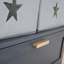 Berlin Unit Including Removable with Drawers and Fabric Boxes, Handles and Frame Made of Bamboo Wood - Anthracite Changing Table