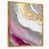 Toile avec cadre flottant or