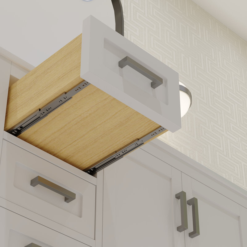 Maya 48'' White Pinewood Bathroom Vanity Base with Drawers