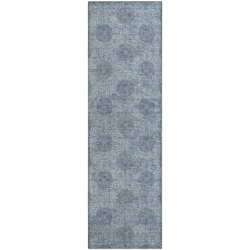 Premium Machine Washable Mayfield AMF1856 Damask Rug, Runner 2'3" x 7'6"