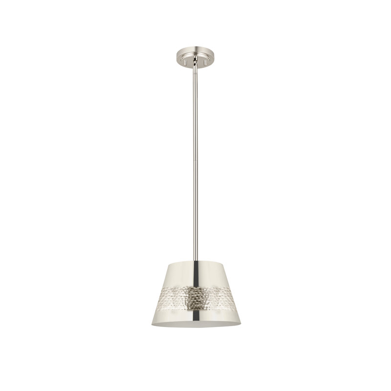 Aire 1 - Light Single Pendant, 9.5" H x 12" W x 12" D, Polished Nickel