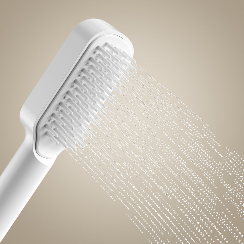 Système de douche thermostatique à quatre fonctions, Blanc