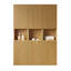 Armoire de rangement pour salle de bain de 41 po - 6 armoires avec portes en contreplaqué couleur de grain de chêne, imperméable et fonctionnelle pour différentes zones-2140520119