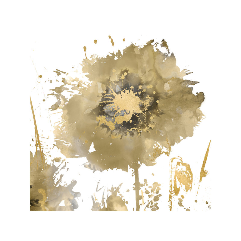 Flower Burst In Gold I by Vanessa Austin - Print on Canvas, No Frame, 66.04 cm H x 66.04 cm W x 1.91 cm D