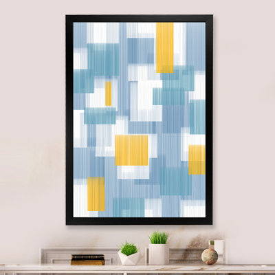 «Colorfields in Shades of Teal and Orange», reproduction de cadre photo sur toile